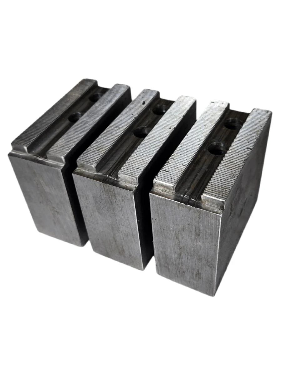 H&R Mfg 82-3.5 Serrated Soft Lathe Chuck Jaws 4" OAL 1-3/4" OAW Set of 3
