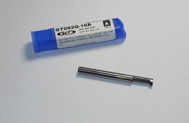 SCT Carbide Groove Tool 0.250" Min x 5/8" Max x 1/4" TiAlN GT092Q-10A