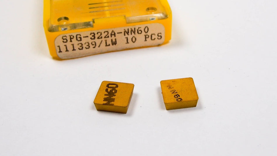 NEWCOMER Carbide Inserts SPG-322A NN60 USA (2 Pcs)
