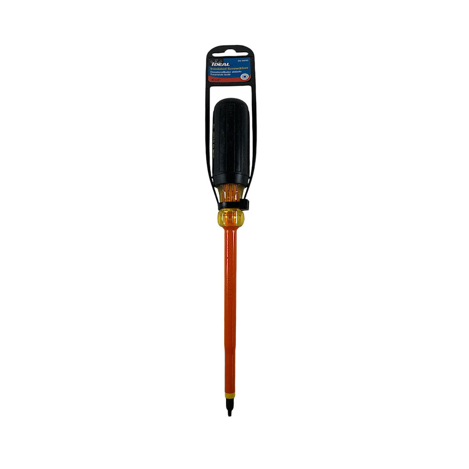Ideal 35-9693 10-1/4" x 6" #2 Square Recess Insulated Screwdriver (Lot of 3) -