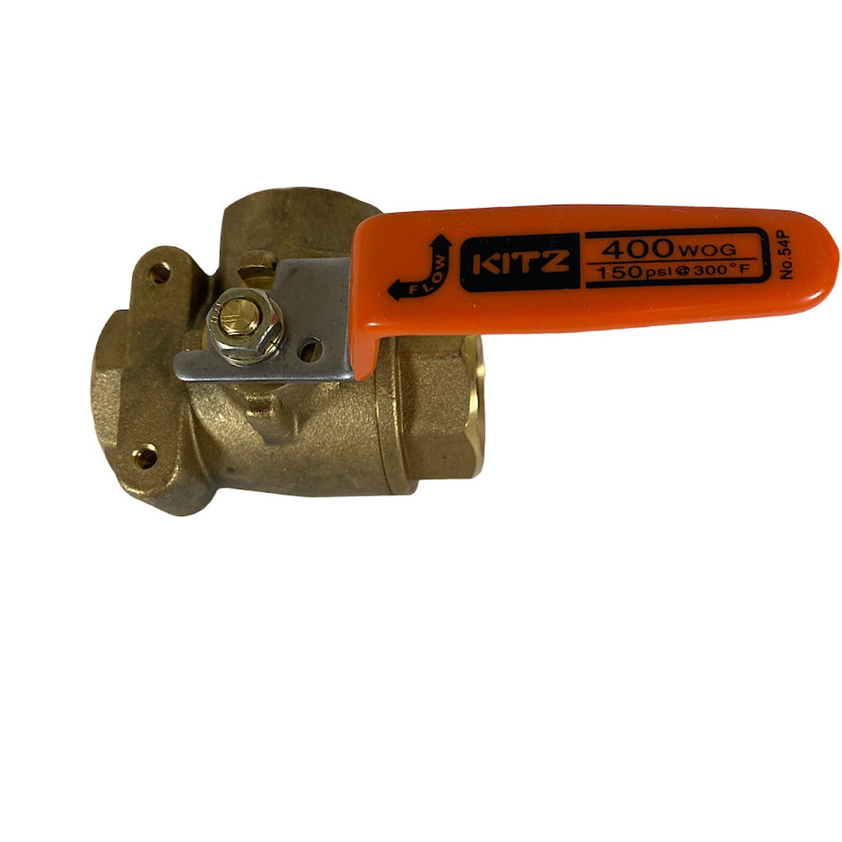 Kitz 54P-034 3/4" 300ºF 400 PSI Brass Ball Valve -