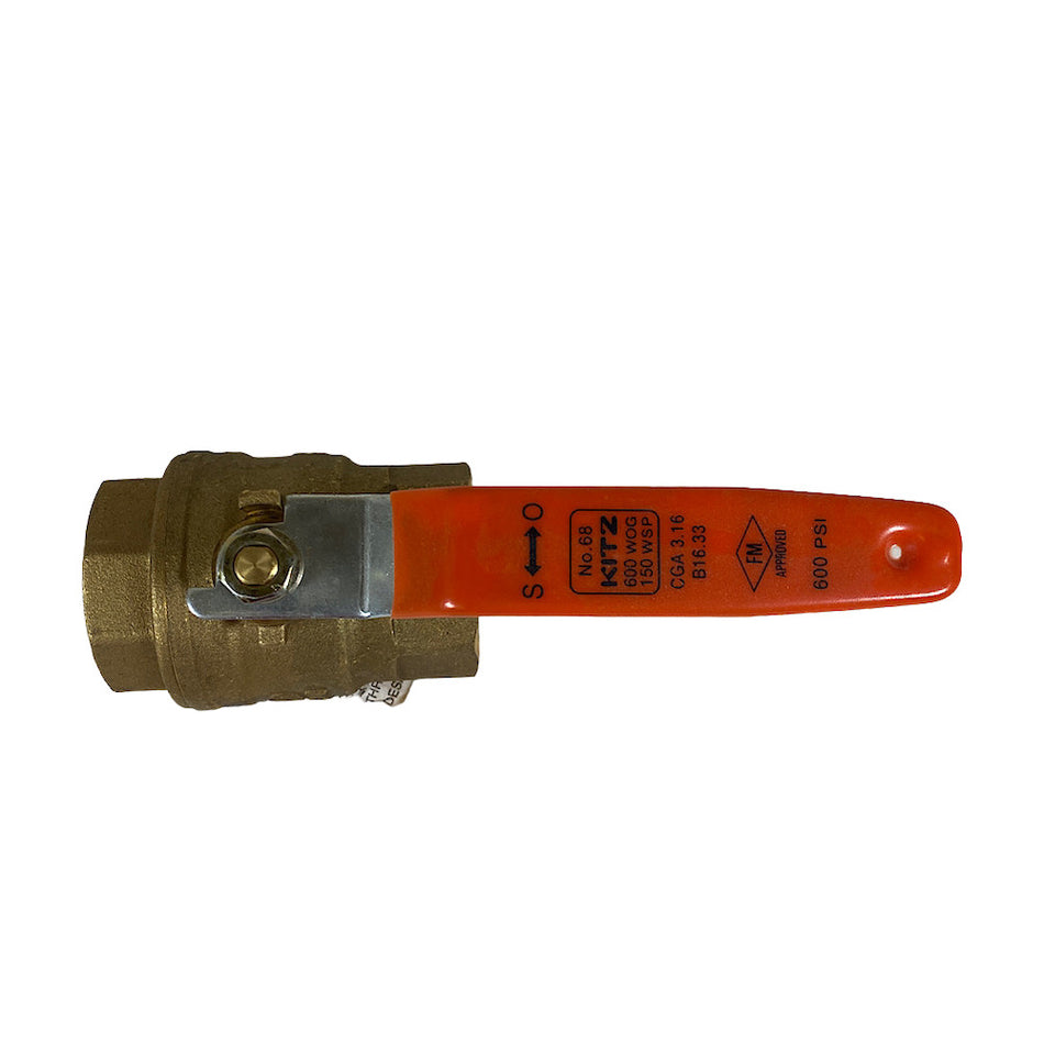 Kitz 68-114 1-1/4" 366ºF 600 PSI Brass Ball Valve