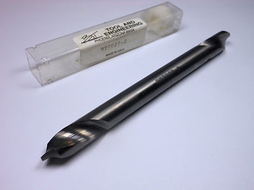Tool & Engineering Carbide Double End Drill 1/2" 2FL BT7027-2 USA