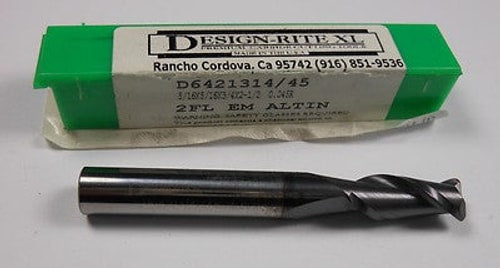 Carbide Corner Radius End Mill 5/16" 2FL AlTiN 0.0450" D6421314/45