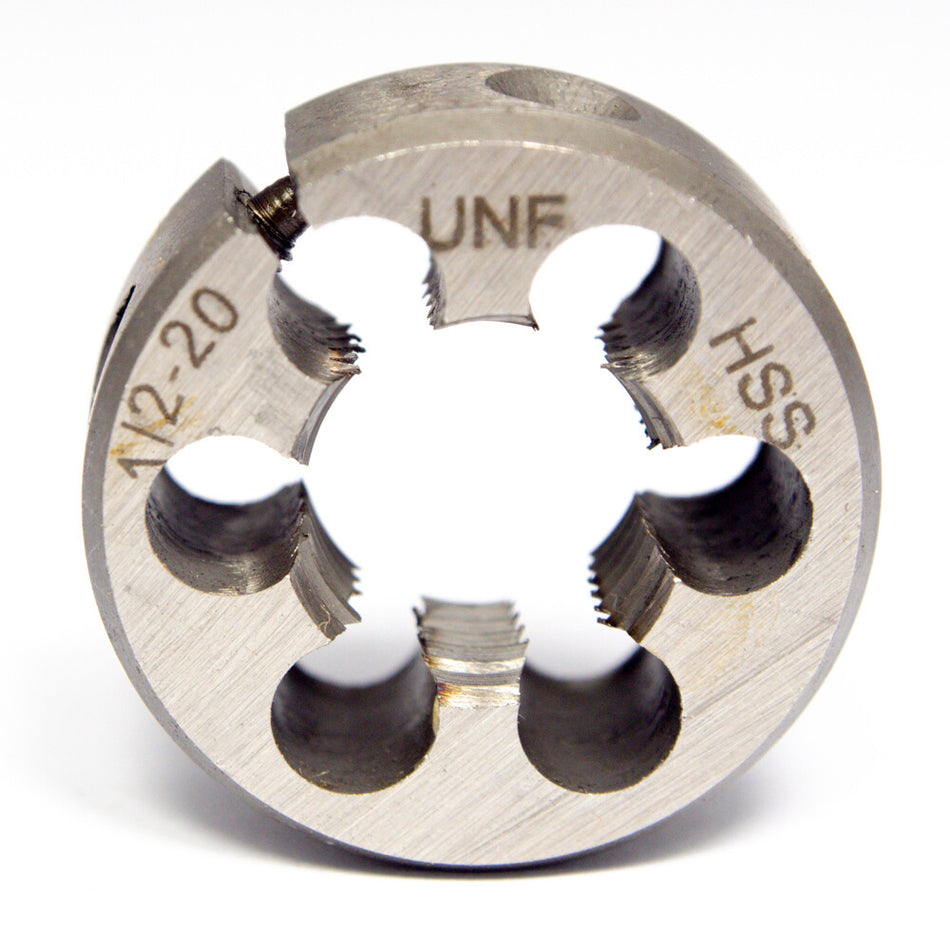 Interstate 03774304 Round Adjustable Die 1/2-20 x 1" O.D. UNF HSS
