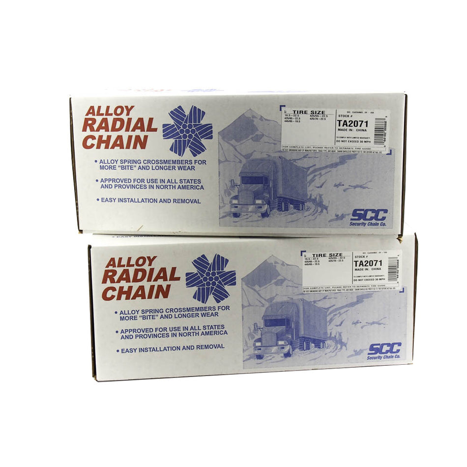 Security Chain TA2071 Alloy Radial Heavy Duty Tire Traction Chain (Pair) -
