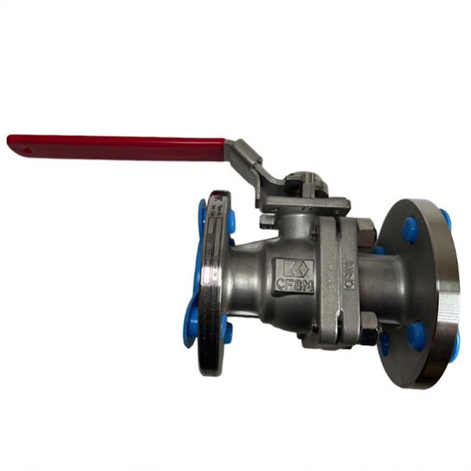 Keckley BVF2RF2FSSRGSL-100 1" 275 PSI Locking Lever Handle Flanged Ball Valve