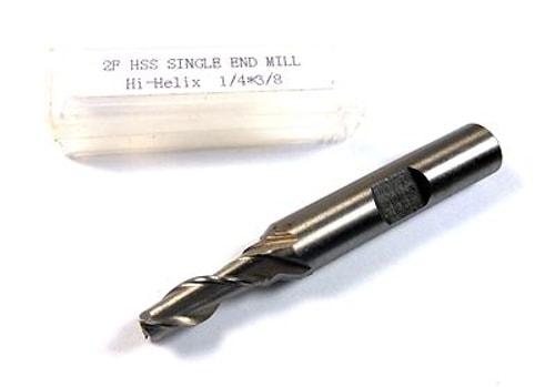 Square End Mills 1/4" 2FL HSS 3/8" x 5/8" x 2-1/2" (20 Pcs)