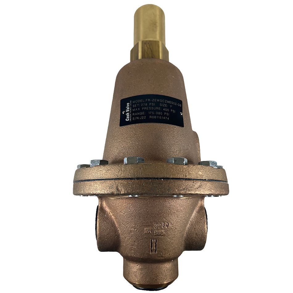 Cash Valve 13722-0278 Bronze Adjustable Back Pressure Relief Valve -