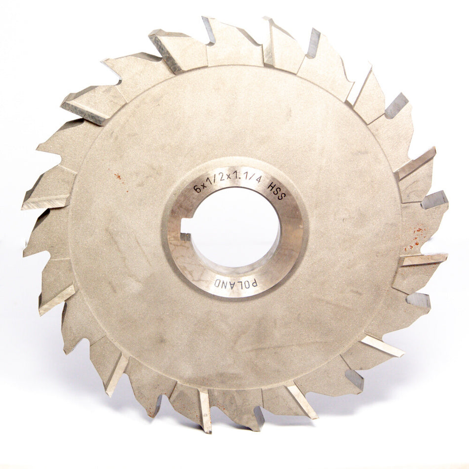 Dolfamex 11801556 Staggered Tooth Side Milling Cutter 6" x 1/2' HSS 20T