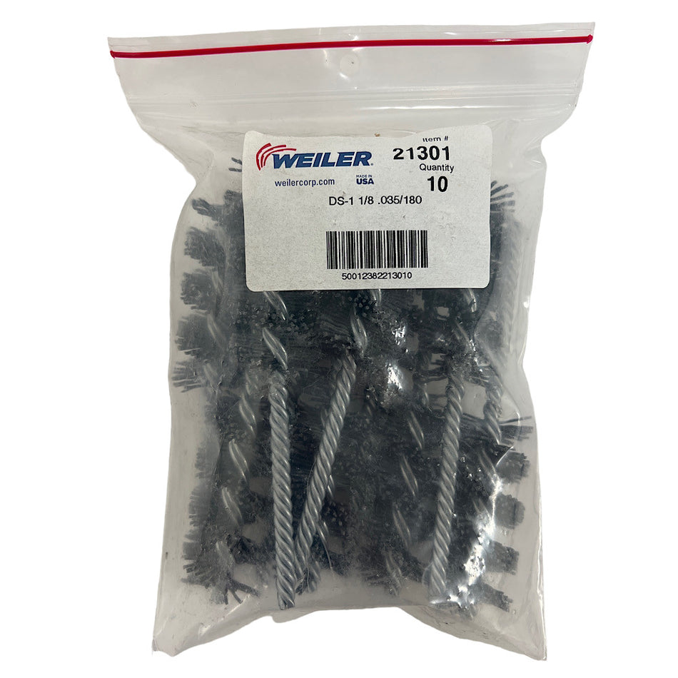 Weiler 21301 1-1/8" x 2-1/2" Nylox Power Tube Brush (Pack of 10) -