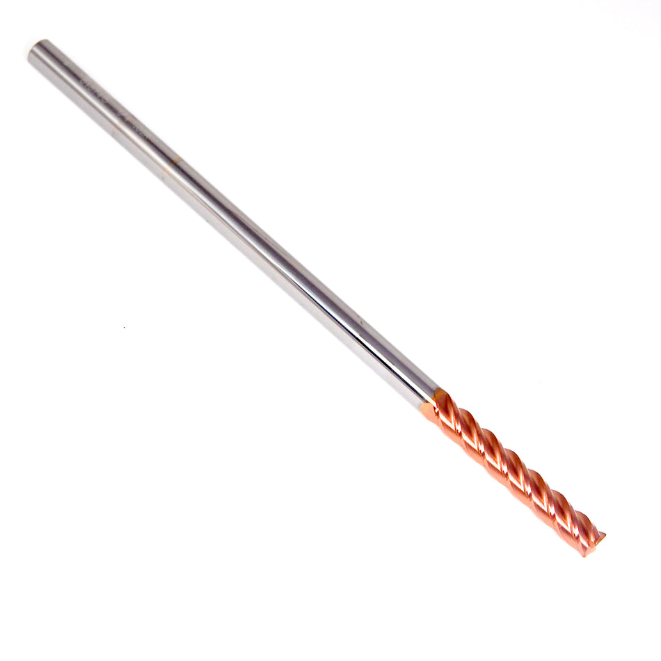 ACCUPRO Carbide Corner Radius End Mill 1/4" 4FL TiCN 0.020" Radius 08487415