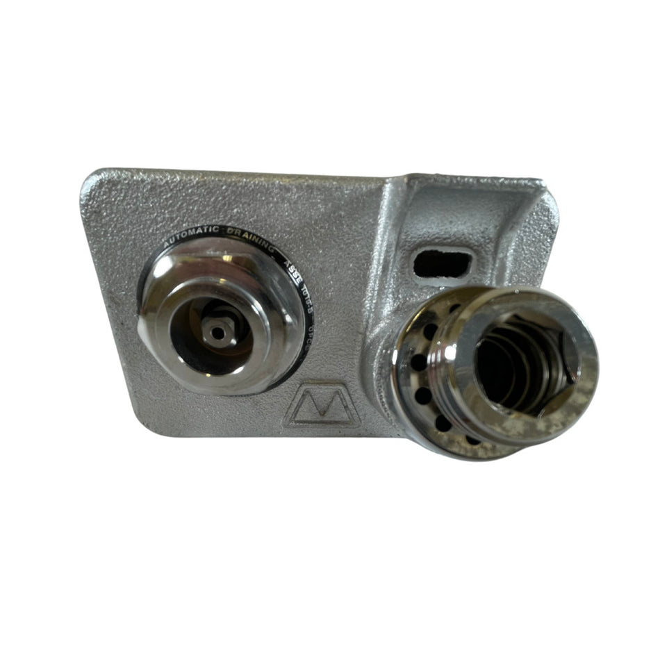 Woodford MFG 65P-14 14" Wall Thick 125 PSI Polished Rectangle Wall Hydrant