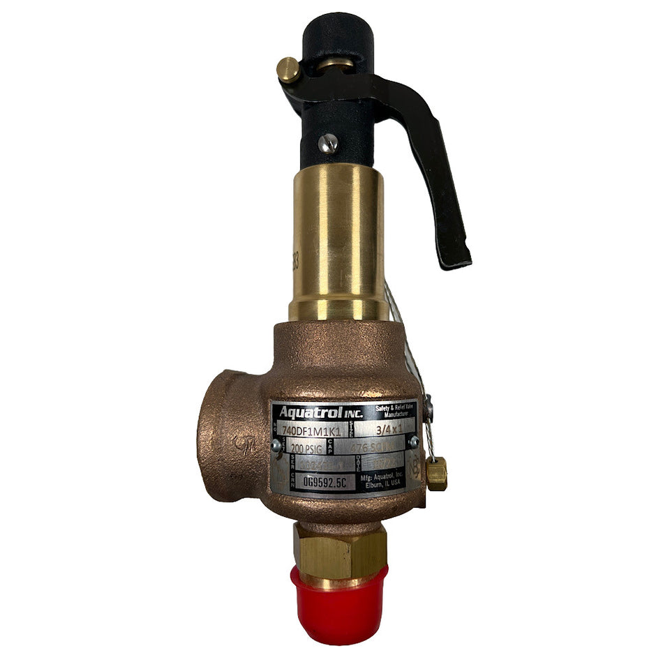 Aquatrol 740DF1M1K1 3/4" MNPT x 1" FNPT 15 PSI Safety Valve -