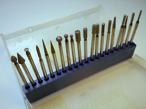 Diamond Mounted Point Kit 3/32" Shank - 20 Piece Set