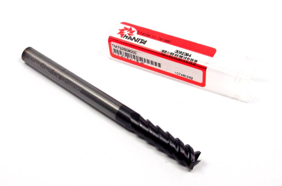 HANITA Carbide Square End Mill 5/16" 4FL AlTiN 5/16" x 1-1/8" x 4"
