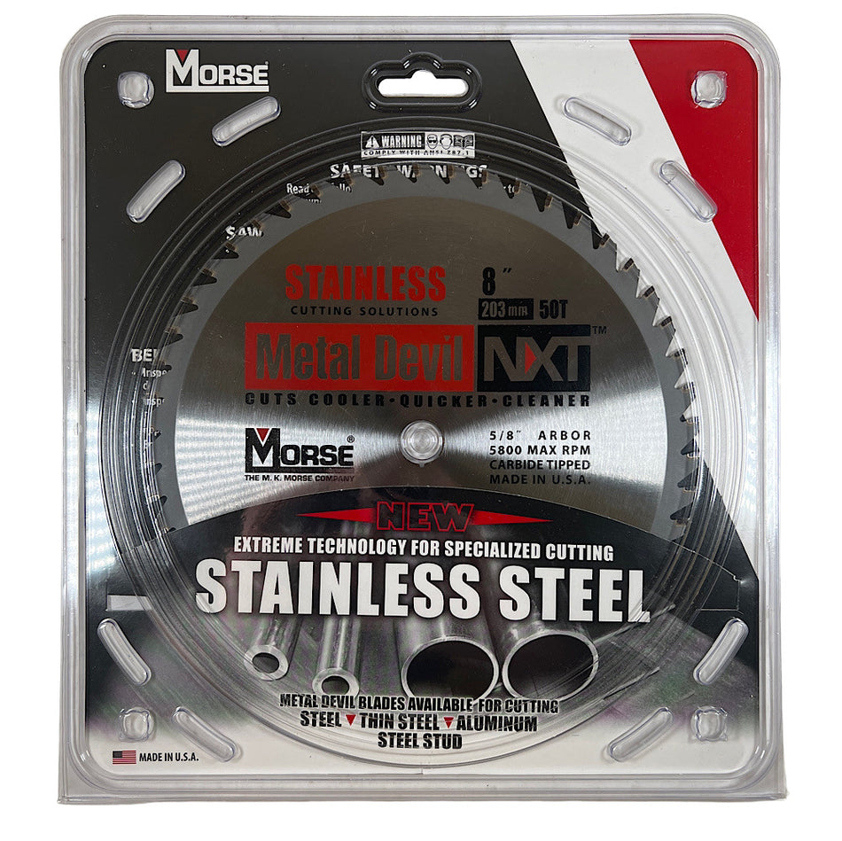 Morse CSM850NSSC 8" 50 Teeth Carbide Tipped Steel Saw Blade