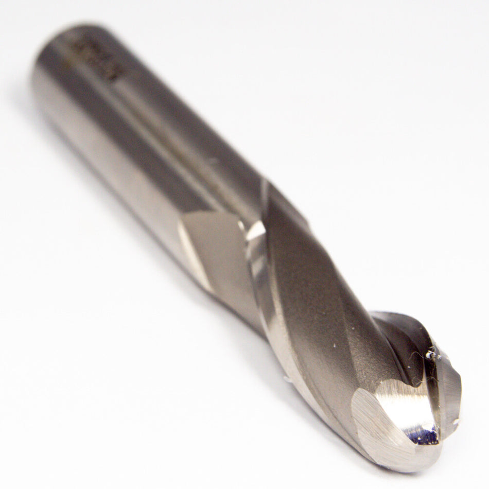 National Twist Drill 0203S2K Ball End Mill 5/8" 2FL HSS Bright CC