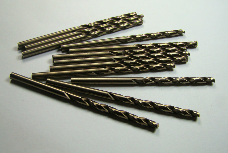 Cobalt Jobber Length Drills #26 0.147" 135° Gold 1-7/8" LOC x 3" OAL (12 Pcs)