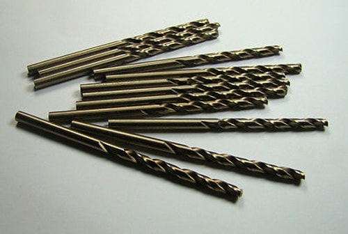 Cobalt Jobber Length Drills #26 0.147" 135° Gold 1-7/8" LOC x 3" OAL (12 Pcs)