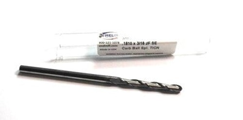 MELIN Carbide Ball End Mill 0.1810" 2FL TICN 1-1/2" x 4" AMG-606-36322BT