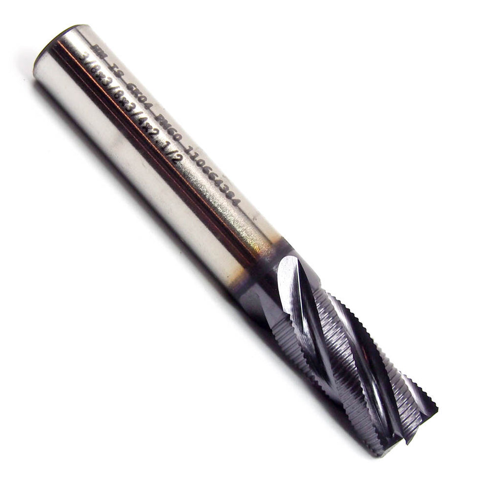 WIDIA TF6K0410004 | 3/8" Corner Chamfer Roughing End Mill | HSS-PM 4-Flute TiAlN