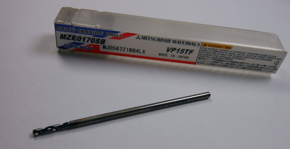 MITSUBISHI Carbide Drill 0.0170" PVD MZE0170SB VP15TF