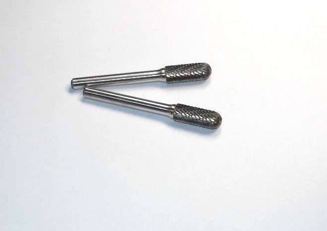 Carbide Cylinder Burrs SC-3L 3/8" D/C 1/4" x 1" x 2-1/4" (2 Pcs)