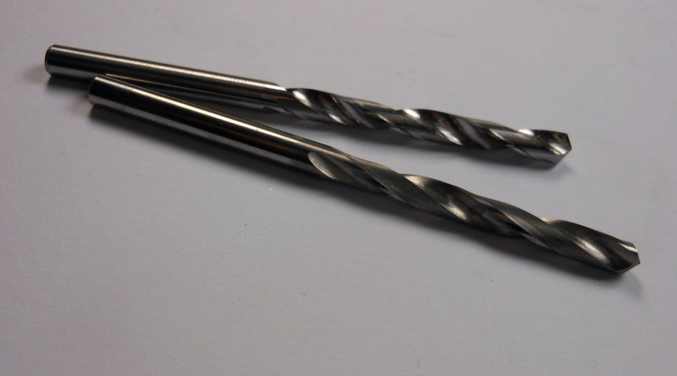 Carbide Jobber Drills #23 (0.1540") 118° 2FL 1-3/8" LOC x 2-1/2" OAL (2 Pcs)