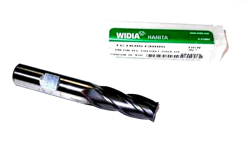 HANITA End Mill 1/2" HSS-PM 4FL TiCN 1-1/4" x 3-1/4" TC1K0513005
