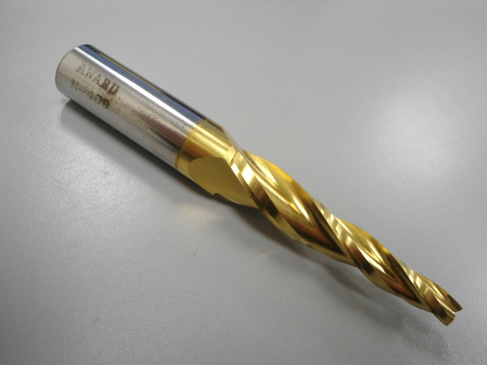 TAPERED END MILL 1/4" 4° 3FL HSS TiN 2-1/4" FL 5/8" x 4-3/8"