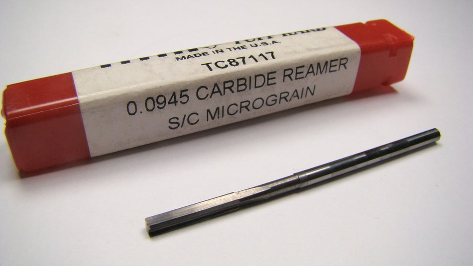 TITAN Carbide Straight Reamer 0.0945" 4FL 1/2" x 2" OAL TC87117