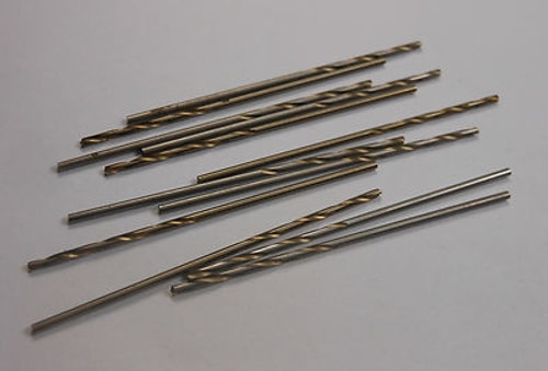 Cobalt Jobber Length Drills #57 0.043" 135° Gold 3/4" x OAL (12 Pcs)