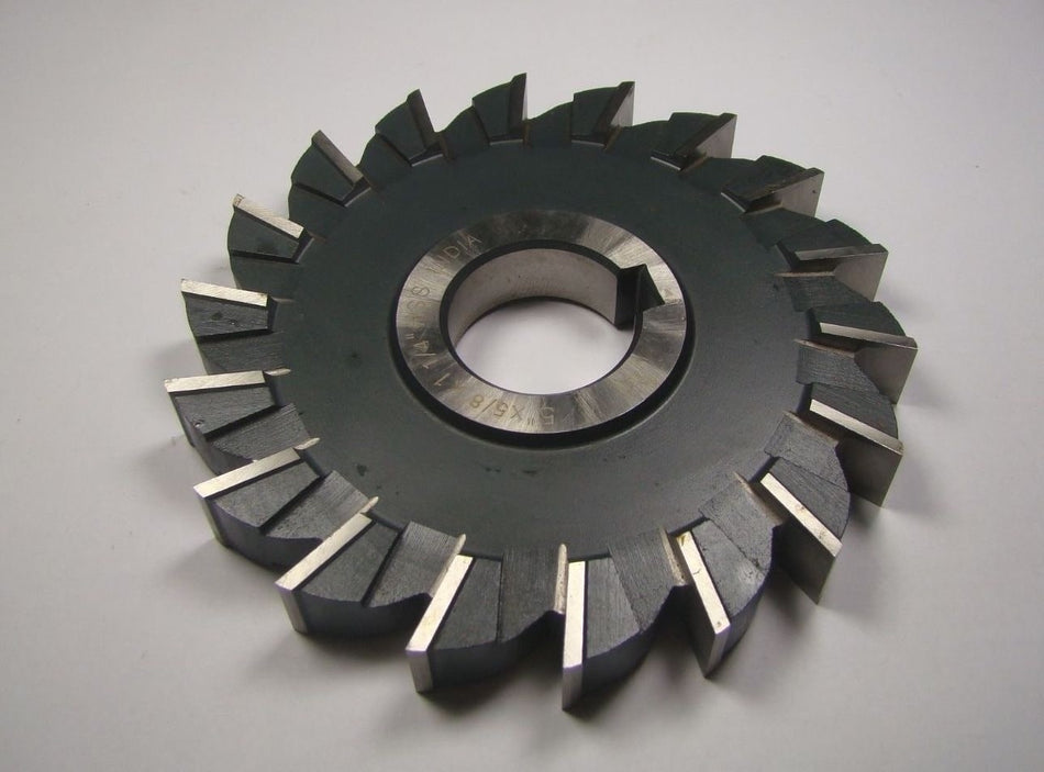 Straight Side Milling Cutter 5" x 5/8" x 1-1/4" Arbor Hole HSS