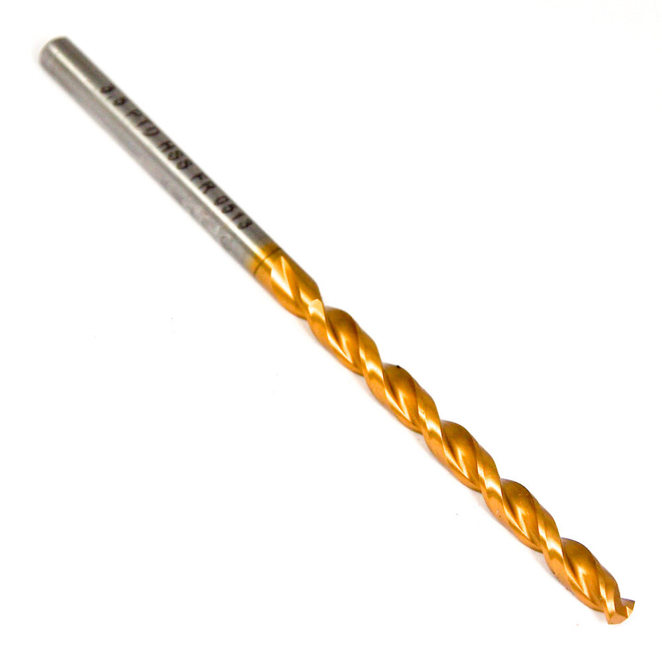 PRECISION Jobber Drill 0.1378" 3.5mm 135° HSS TiN 019835 (6 Pcs)