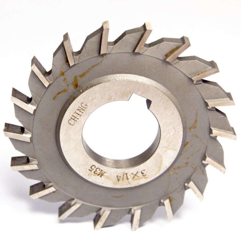 02953164 Cobalt Straight Tooth Side Milling Cutter 3" x 1/4" x 1"