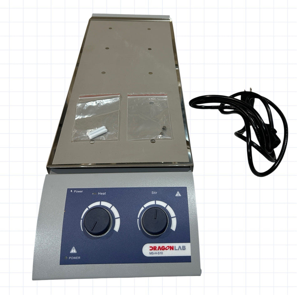DragonLab MS-H-S10 400 mL 7" W x 17" L 10 Positions Magnetic Hot Plate Stirrer