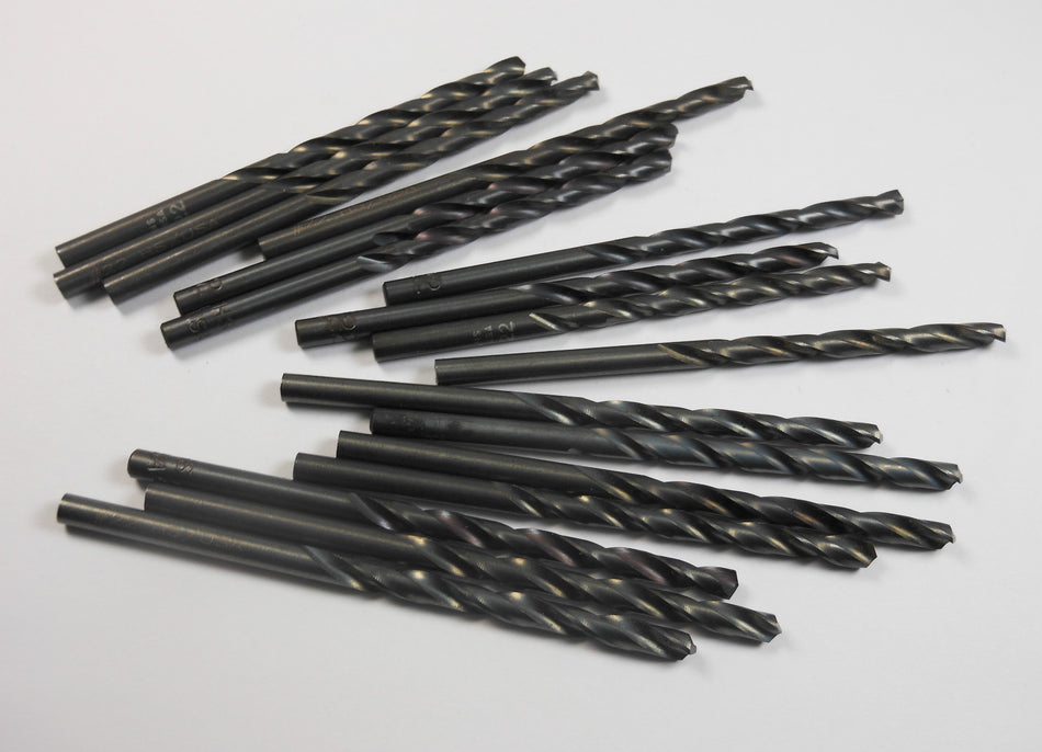 Jobber Drills #22 0.157" HSS Oxide 118° 2" LOC x 3-1/8" OAL (17 Pcs)