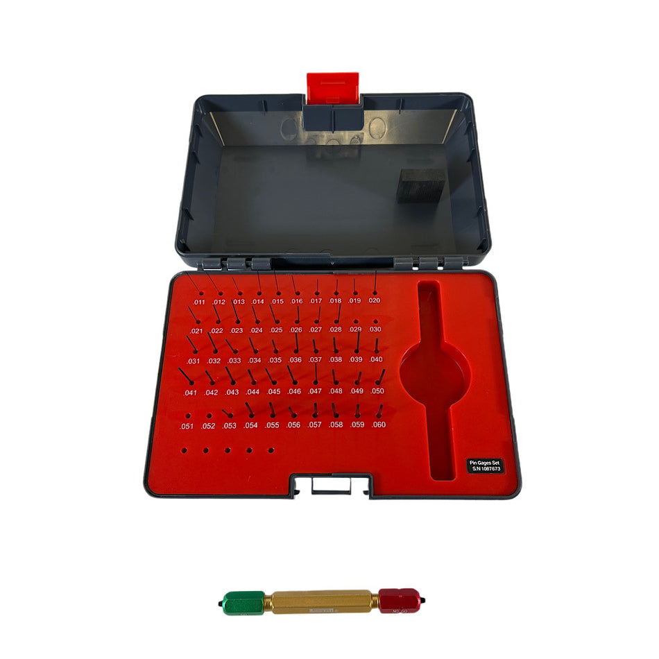 SPI 22-162-2 0.011 to 0.06" Range Steel Class ZZ Plug Gage Set (Set of 47) -