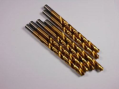 Jobber Length Drill Bits "S" HSS 118° TiN 3-1/2" x 4-7/8" (6 Pcs)