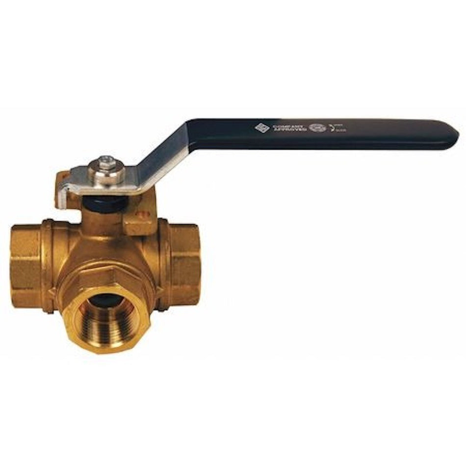 Dixon BBV50DTW 1/2" 400 PSI 3-Way Brass Ball Valve
