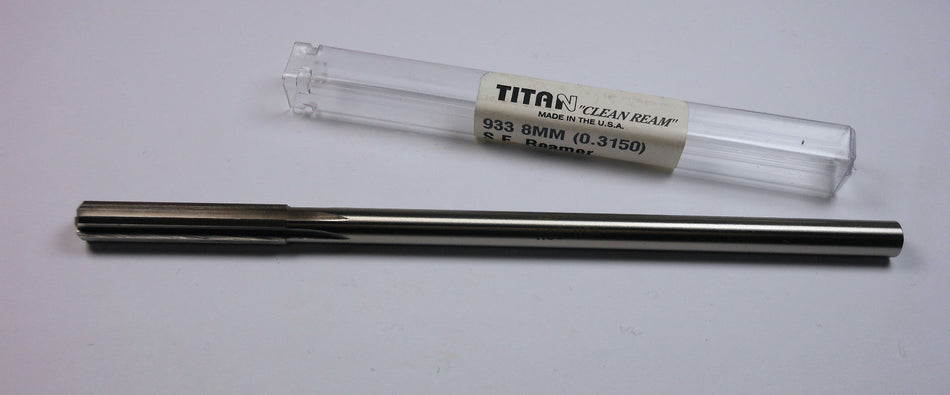 TITAN TR96136 Straight Reamer 0.3150" 6FL HSS 1-1/2" x 6" USA