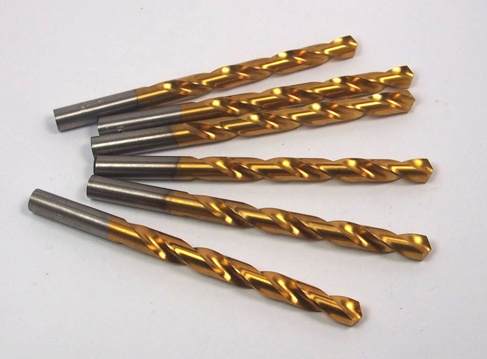 Hertel Jobber Length Drills "R" HSS 118° TiN 4-3/4" USA (6 Pcs)