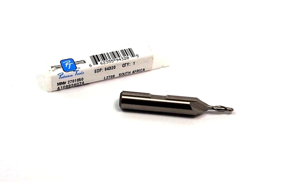 Single Ball End Mill 1/8" HSS 2FL 3/8" x 3/8" x 2-5/16"