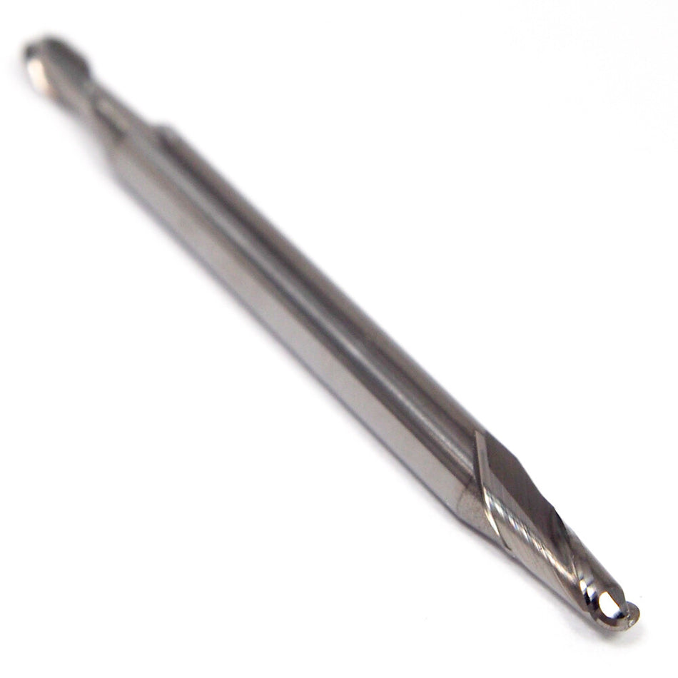Atrax 85307064 Carbide Ball Double End Mill 3/32" 2FL Uncoated
