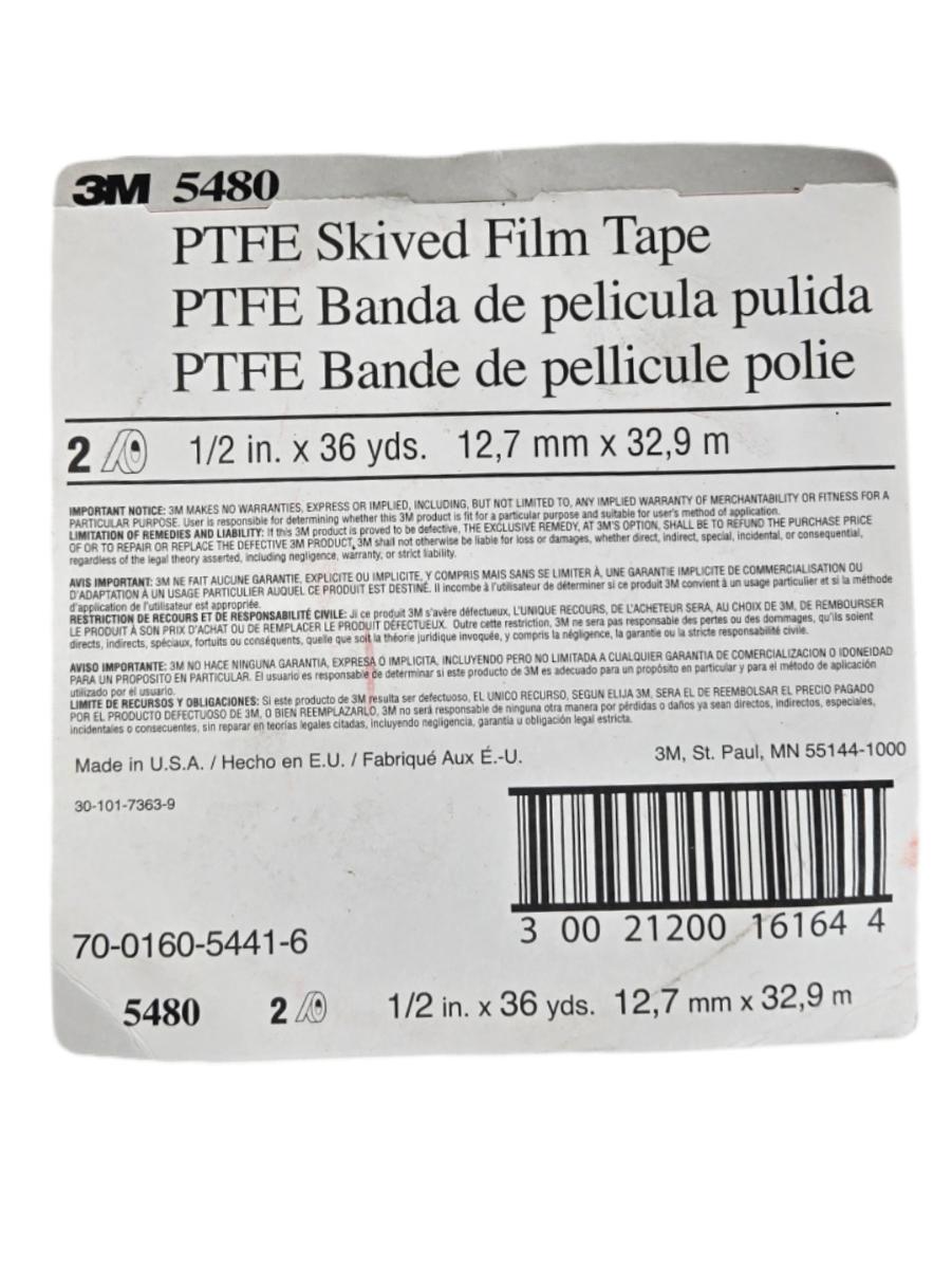 3M 5480 PTFE skived film tape
