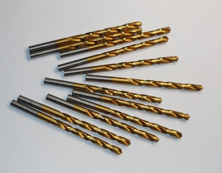 Jobber Length Drills #2 0.221" HSS 118° TiN 2-5/8" LOC x 3-7/8" OAL (12 Pcs)