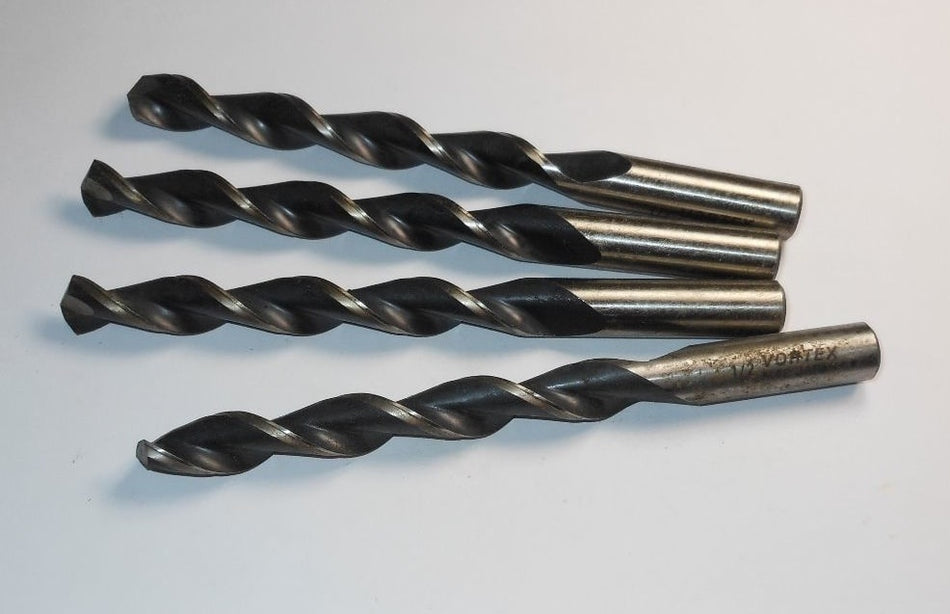 VORTEX Cobalt Jobber Drills 1/2" Dia x 4-1/4" LOC x 6" OAL (4 Pcs)