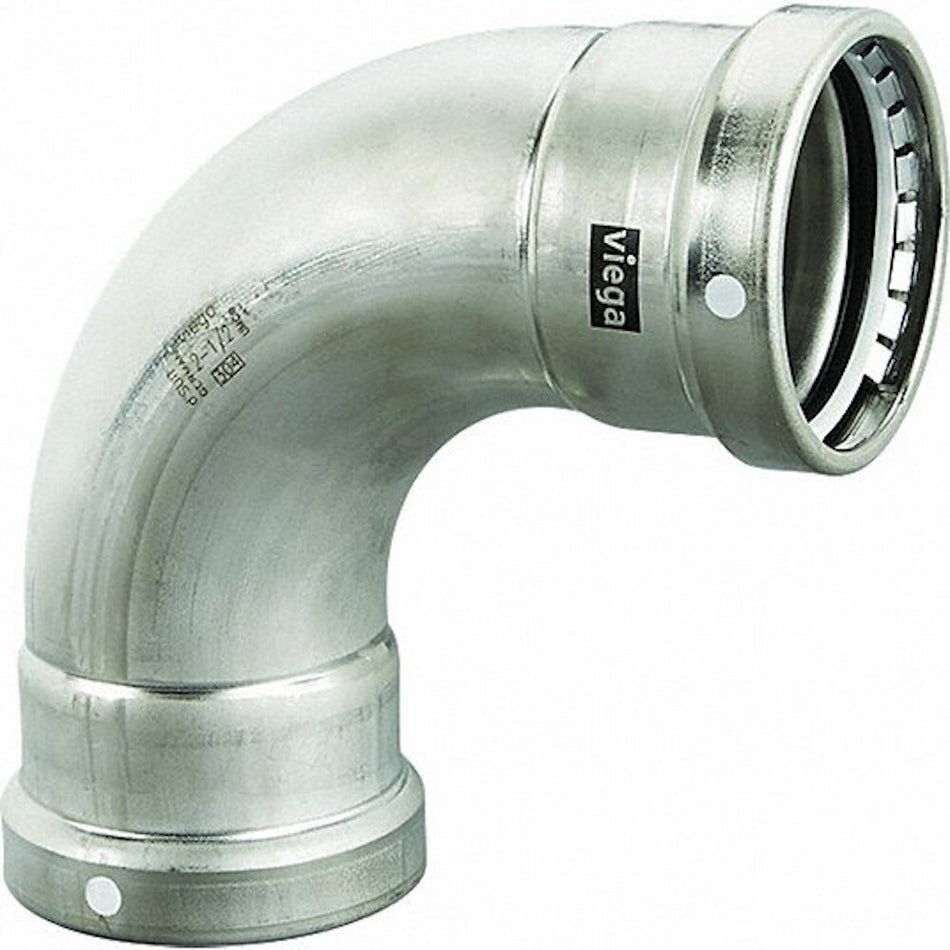 Viega 95505 3" x 3" Press-Fit x Press-Fit 200 PSI 304 SS 90° Elbow