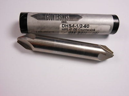 Double Countersink 1/2" 60° HSS 4FL 1/2" Shank x 3" DHS4-1/2-60 -4024E1021